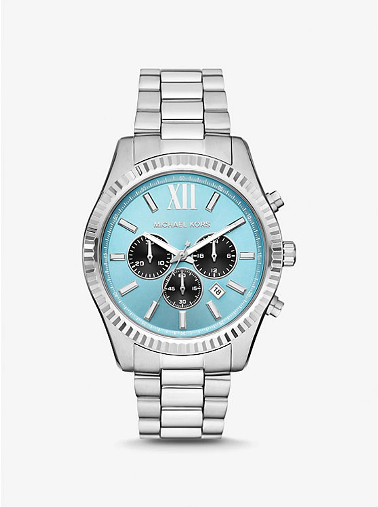 Oversized Lexington Silver-Tone Watch