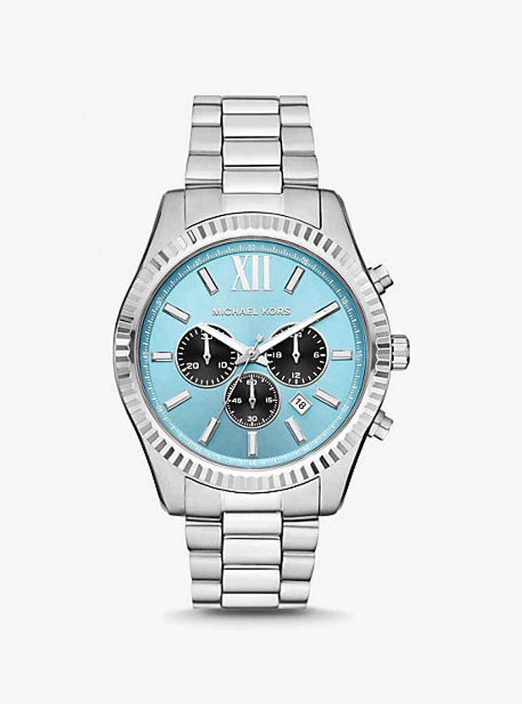 Oversized Lexington Silver-Tone Watch