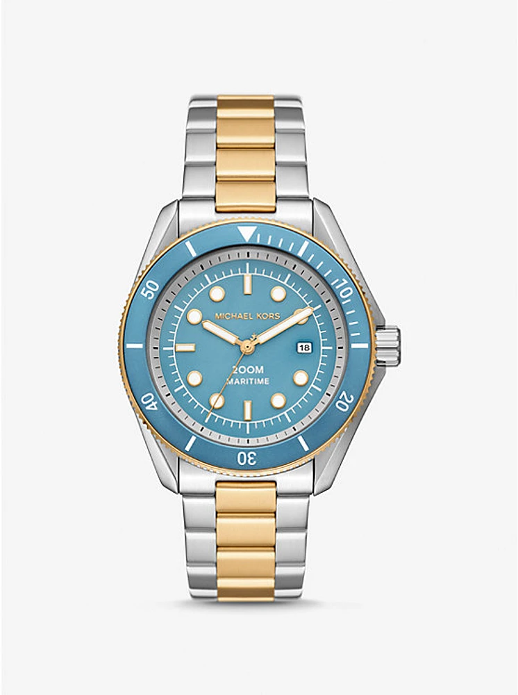 Oversized Maritime Two-Tone Watch