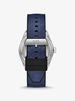 Oversized Accelerator 2.0 Silver-Tone and Textured Silicone Watch