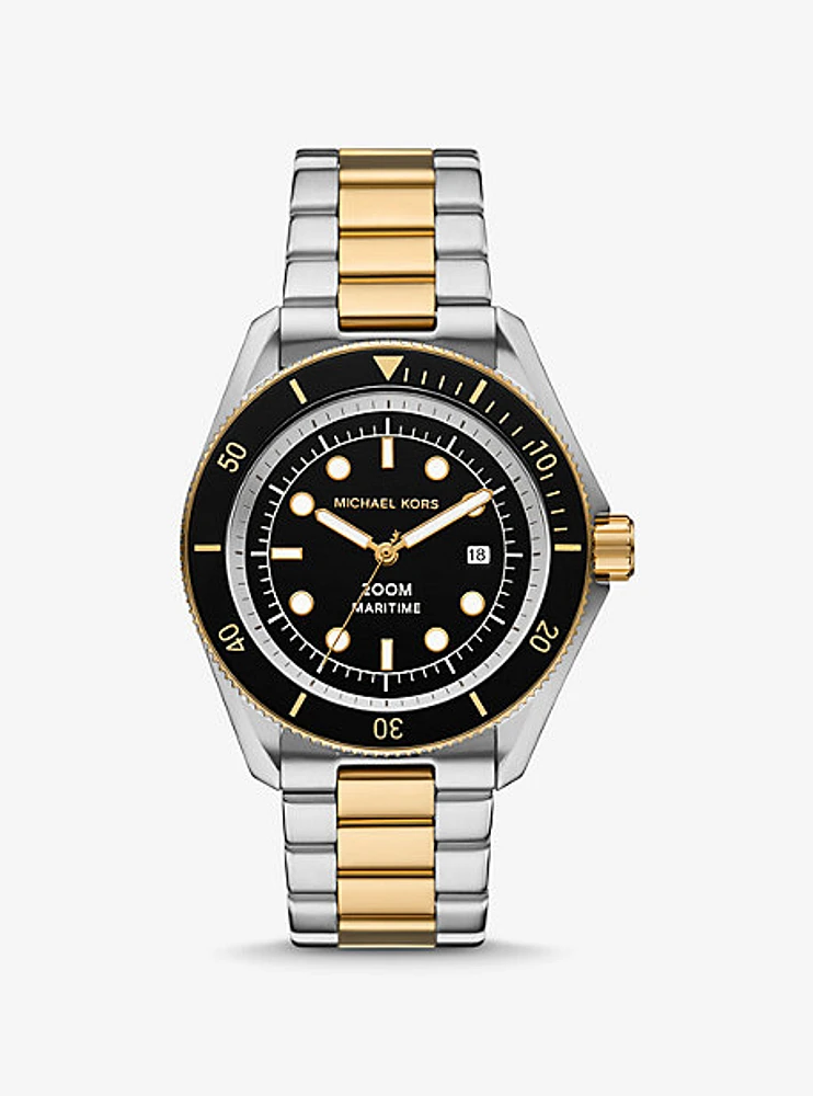 Oversized Maritime Two-Tone Watch