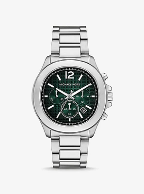 Oversized Sage Silver-Tone Watch