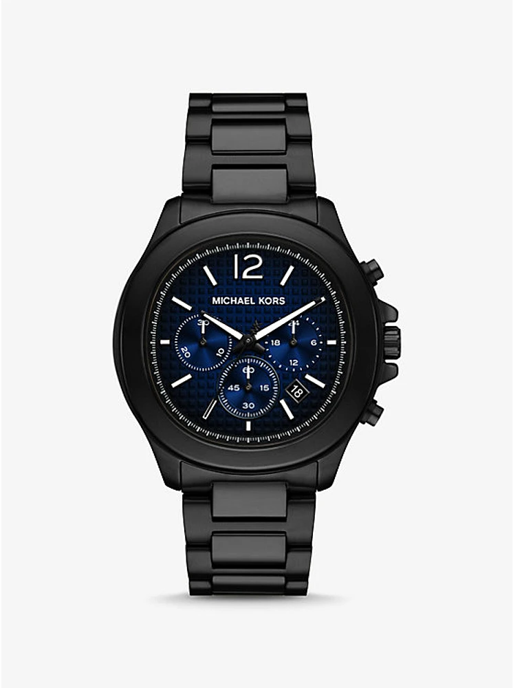 Oversized Sage Black-Tone Watch