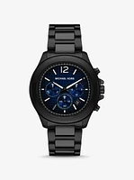 Oversized Sage Black-Tone Watch