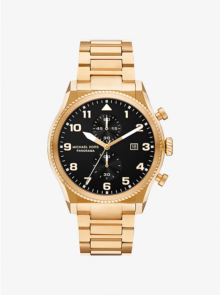 Reloj Panorama oversize en tono dorado