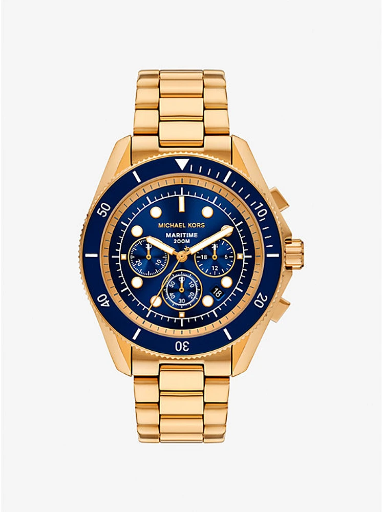 Oversized Maritime Gold-Tone Watch
