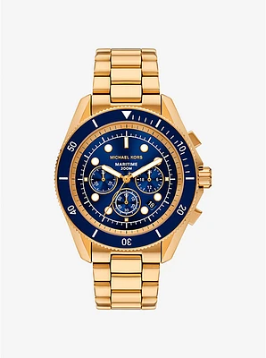 Oversized Maritime Gold-Tone Watch