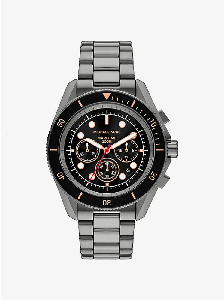 Reloj marítimo oversize de tono plomizo