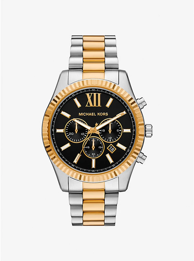 Reloj Lexington oversize de dos tonos