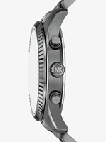 Oversized Lexington Gunmetal Watch and Bracelet Gift Set