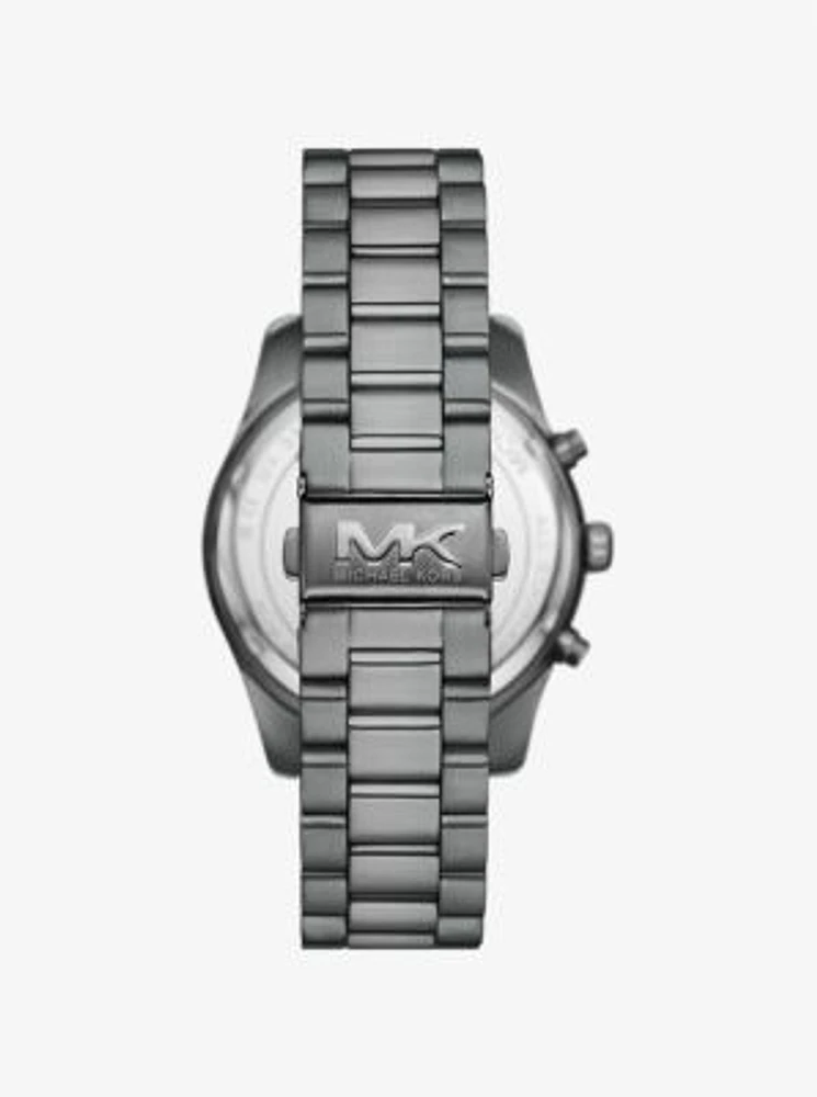 Oversized Lexington Gunmetal Watch and Bracelet Gift Set
