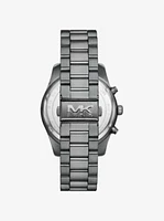 Oversized Lexington Gunmetal Watch and Bracelet Gift Set