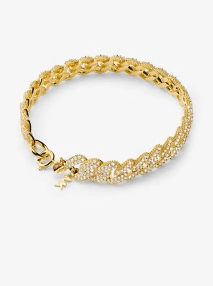 Precious Metal-Plated Brass Chain Link Bracelet