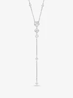 Sterling Silver Pavé Lariat Necklace