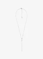 Sterling Silver Pavé Lariat Necklace