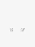 Precious Metal Plated Sterling Silver Cubic Zirconia Necklace and Stud Earrings Set