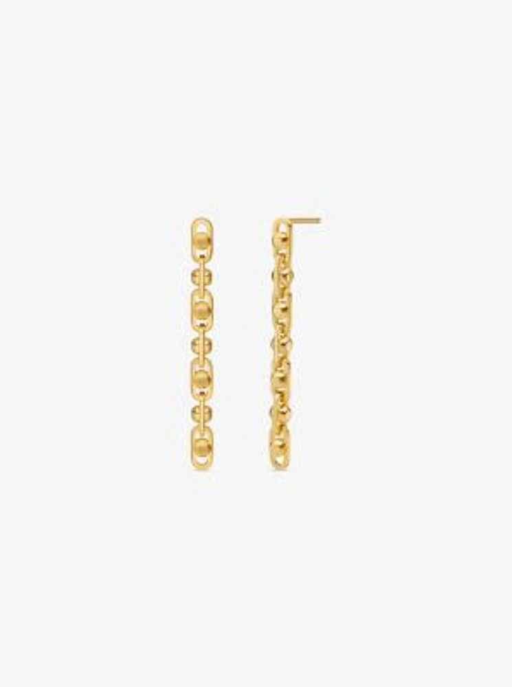 Astor Precious Metal-Plated Sterling Silver Link Drop Earrings