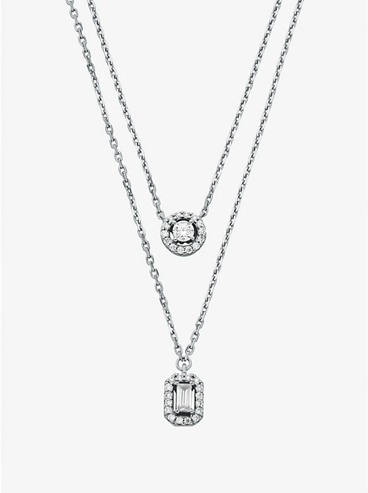 Precious Metal-Plated Double Layered Necklace