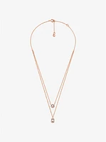 Precious Metal-Plated Double Layered Necklace