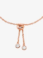 Precious Metal-Plated Sterling Silver Bezel Slider Bracelet