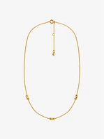 Precious Metal-Plated Sterling Silver Logo Necklace