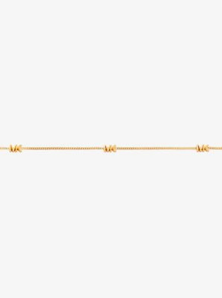 Precious Metal-Plated Sterling Silver Logo Necklace