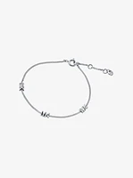 Precious Metal-Plated Sterling Silver Logo Bracelet