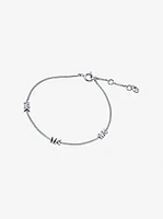Precious Metal-Plated Sterling Silver Logo Bracelet