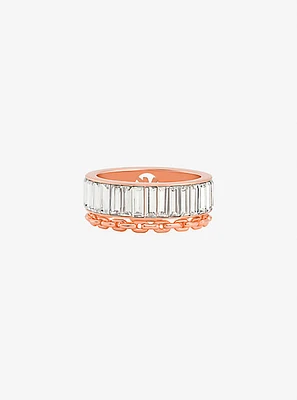 Cubic Zirconia Double Layered Ring
