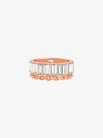 Cubic Zirconia Double Layered Ring