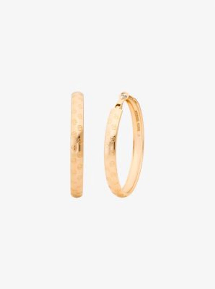 Logo Engraved Hoop Earrings
