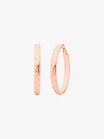 Logo Engraved Hoop Earrings