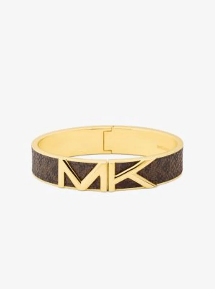 Mott Gold-Tone Logo Bangle