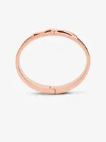 Mott Rose Gold-Tone Logo Bangle