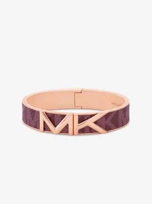 Mott Rose Gold-Tone Logo Bangle