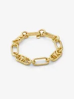 Precious Metal-Plated Brass Chain Link Bracelet