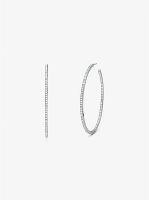 Pendientes de aro de latón chapado en metal precioso con incrustaciones