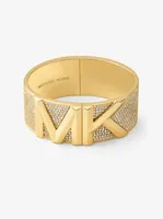 Mott Precious Metal-Plated Brass Pavé Bangle