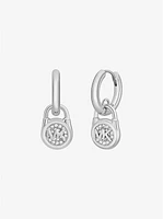 Pavé Lock Drop Earrings