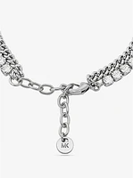 Precious Metal-Plated Brass Double Chain Tennis Bracelet
