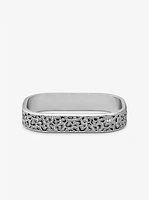 Precious Metal-Plated Brass and Enamel Leopard Pavé Bangle