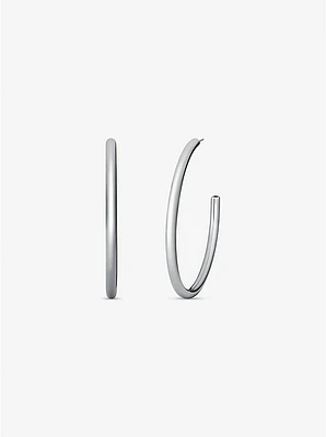 Precious-Metal Plated Brass Large Hoop Earrings