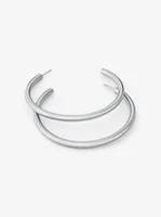 Precious-Metal Plated Brass Large Hoop Earrings