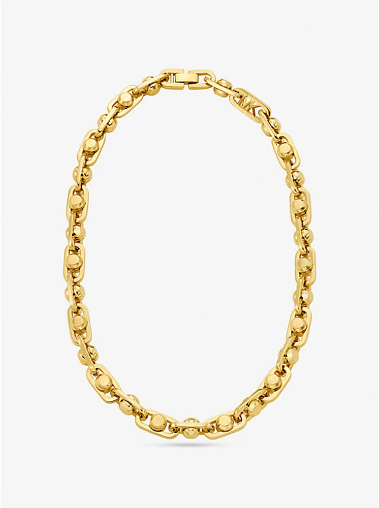 Astor Link Precious Metal-Plated Brass Necklace