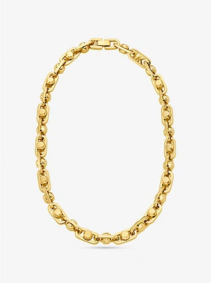 Astor Link Precious Metal-Plated Brass Necklace