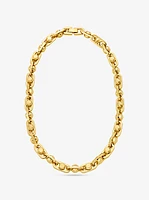 Astor Large Precious Metal-Plated Brass Link Necklace