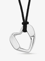 Precious Metal-Plated Brass Heart Necklace