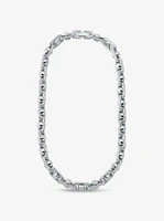 Astor Link Extra-Large Pavé Precious Metal-Plated Brass Necklace