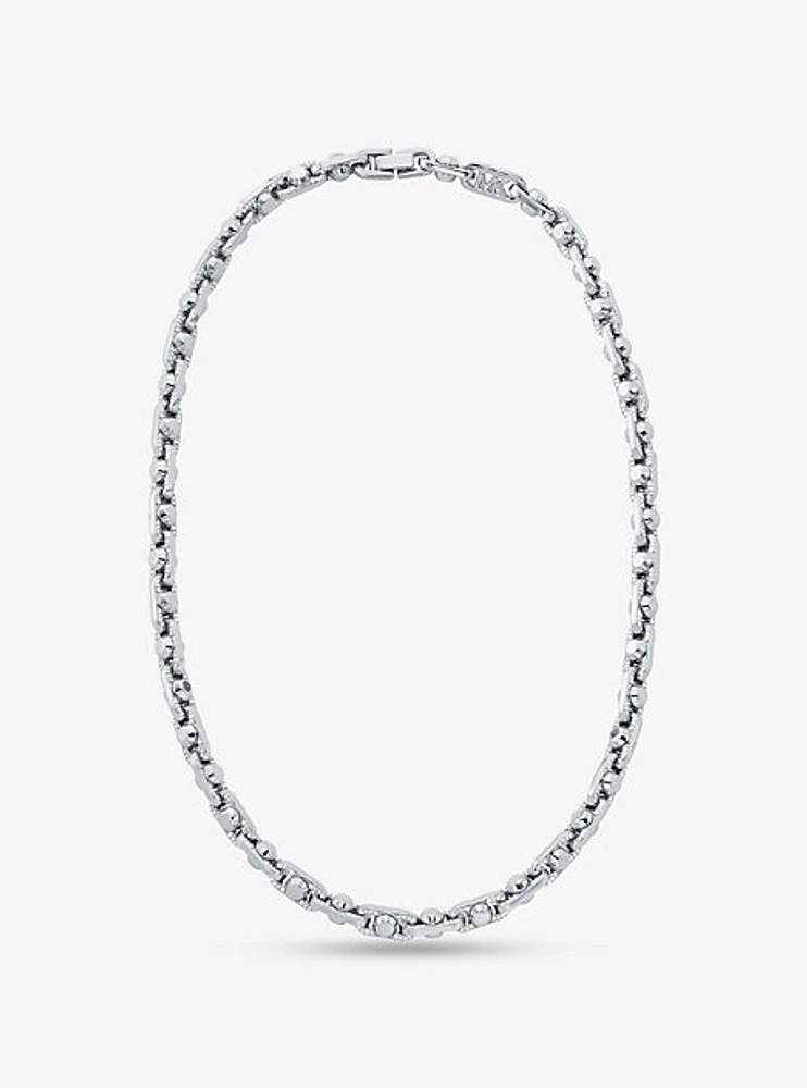 Astor Link - Pavé Precious Metal-Plated Brass Necklace