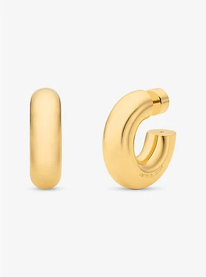 Aretes de argolla pequeños latón chapado en metal precioso